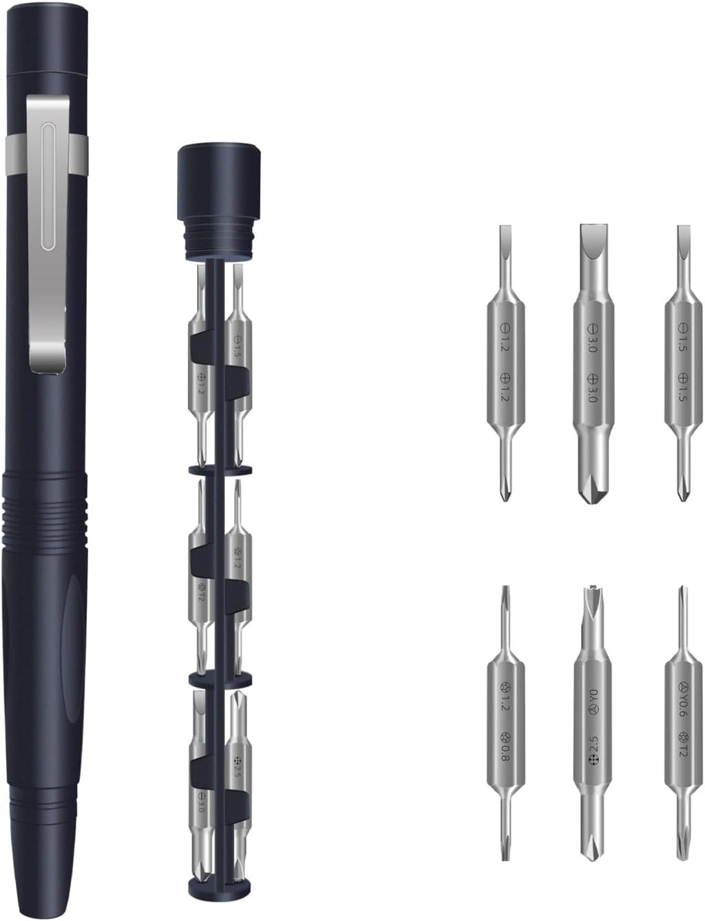 13 in 1 Mini Magnetic Screwdriver Set Precision EDC Tool for Electronics Black