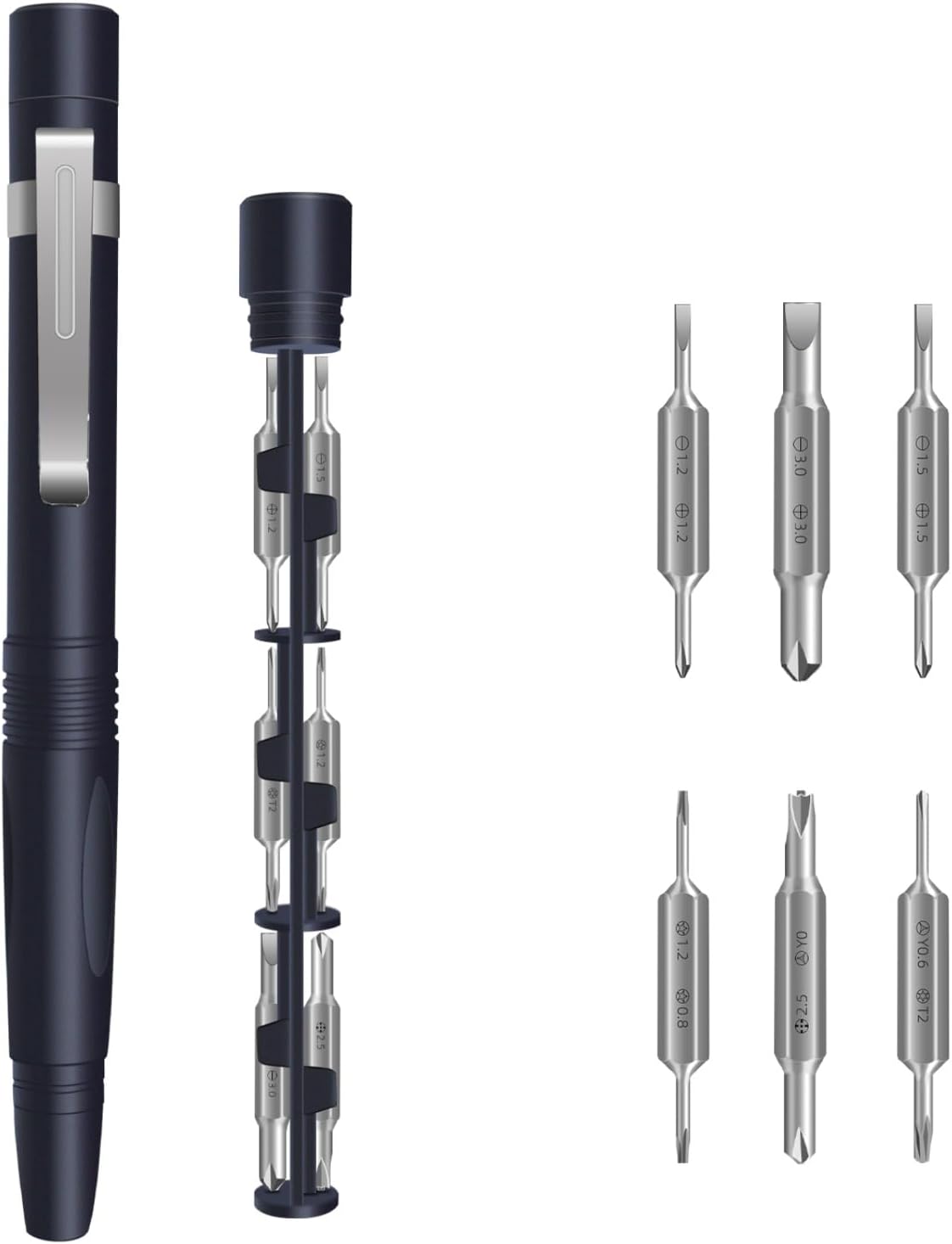 13 in 1 Mini Magnetic Screwdriver Set Precision EDC Tool for Electronics Black