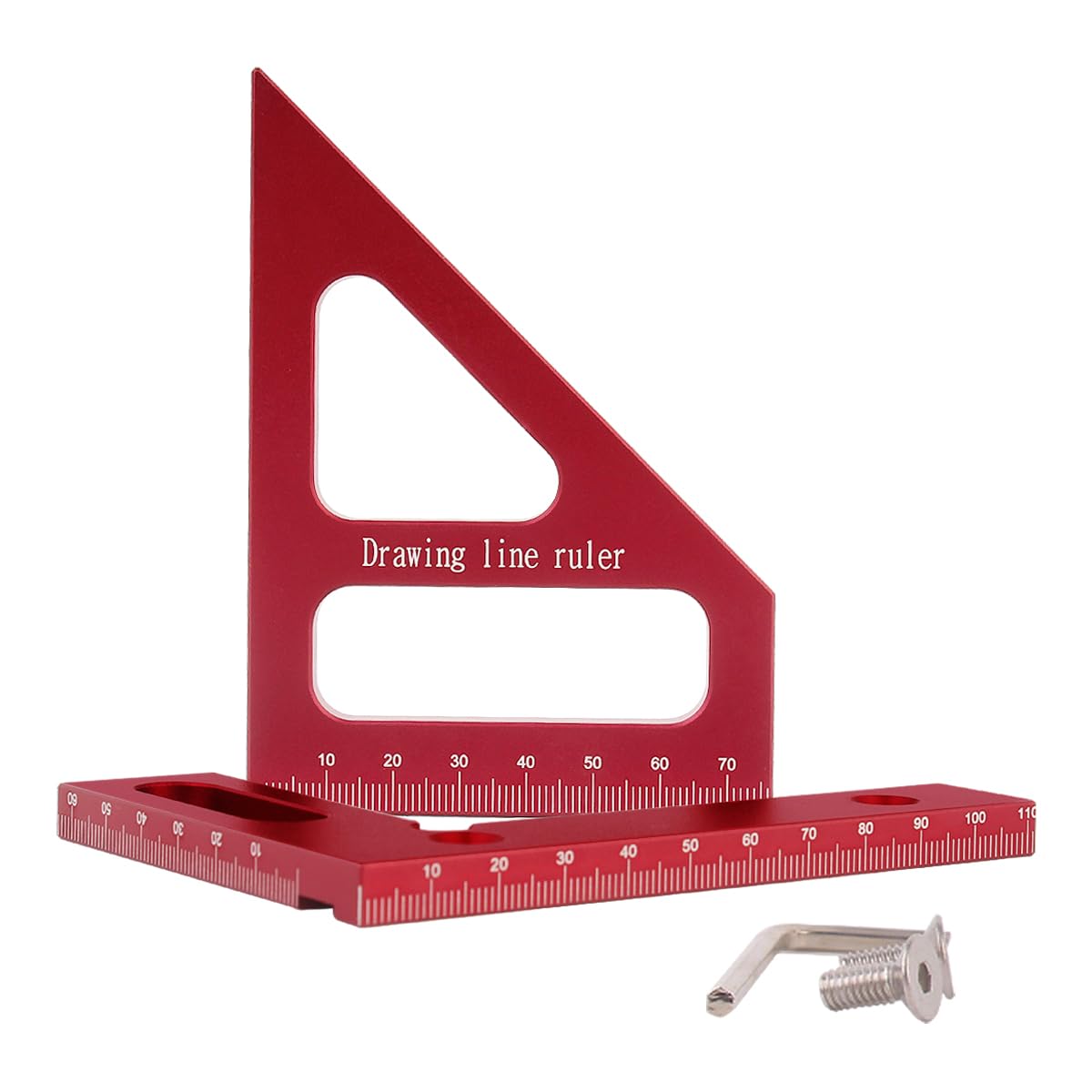 3D Multi-Angle Measuring Ruler 45/90° Aluminum Woodworking Tool