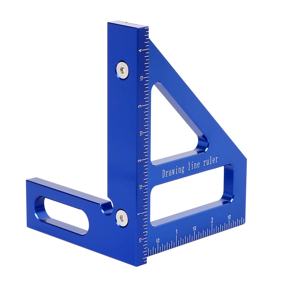 3D Multi-Angle Measuring Ruler 45/90° Aluminum Woodworking Tool
