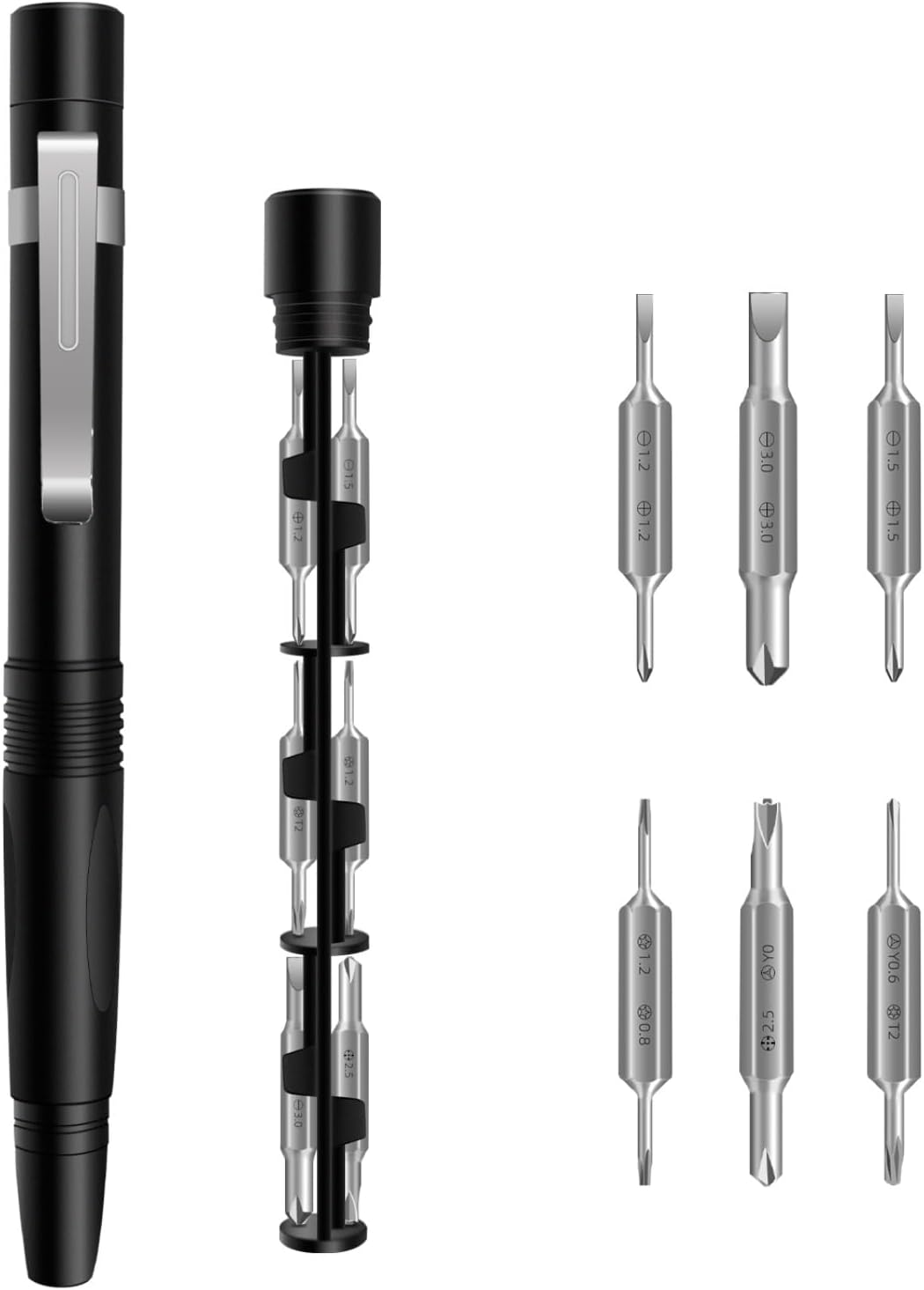 13 in 1 Mini Magnetic Screwdriver Set Precision EDC Tool for Electronics Black