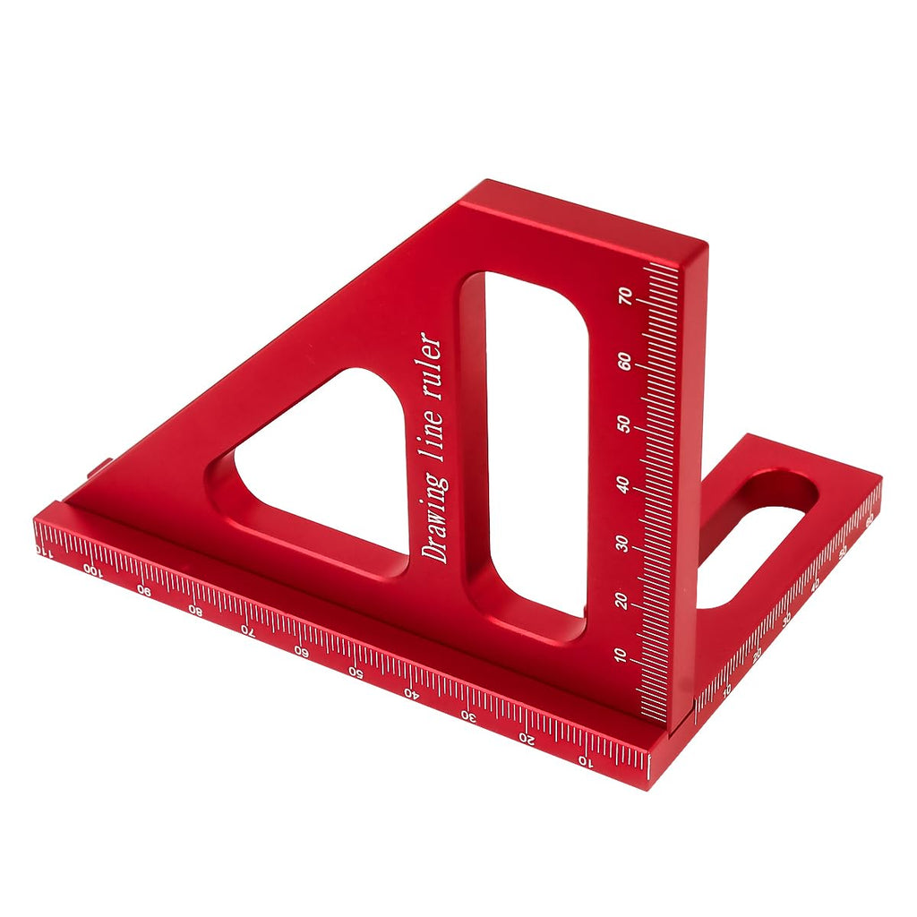 3D Multi-Angle Measuring Ruler 45/90° Aluminum Woodworking Tool