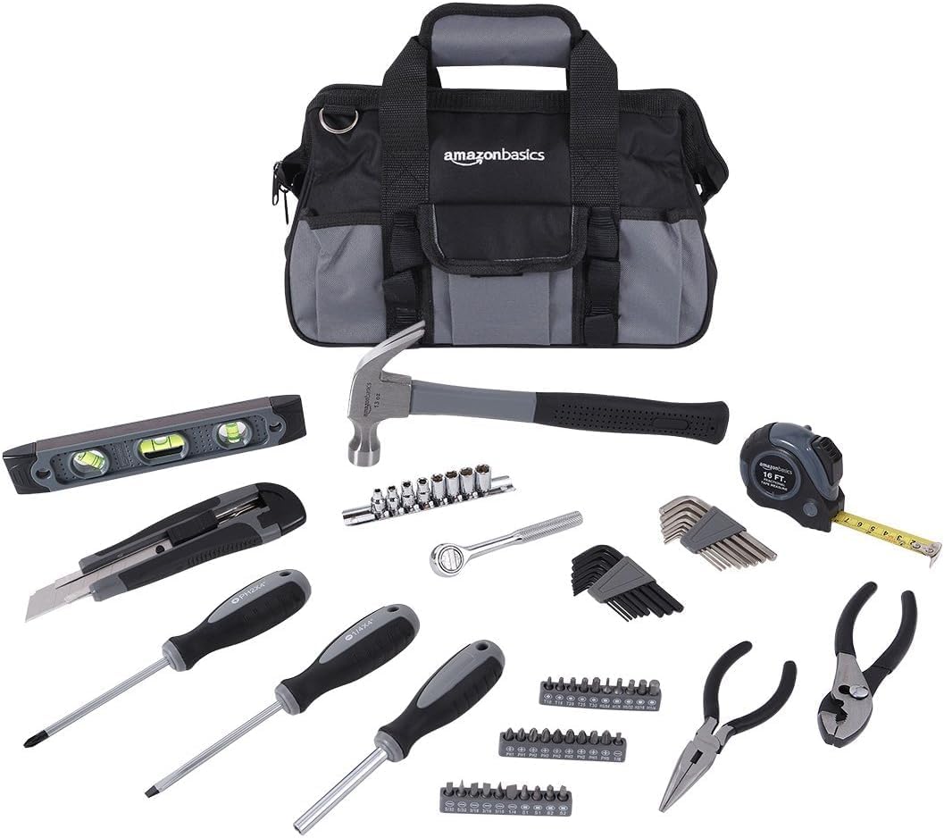 65 Piece Home Repair Tool Kit with Storage Bag Basic Household Tools