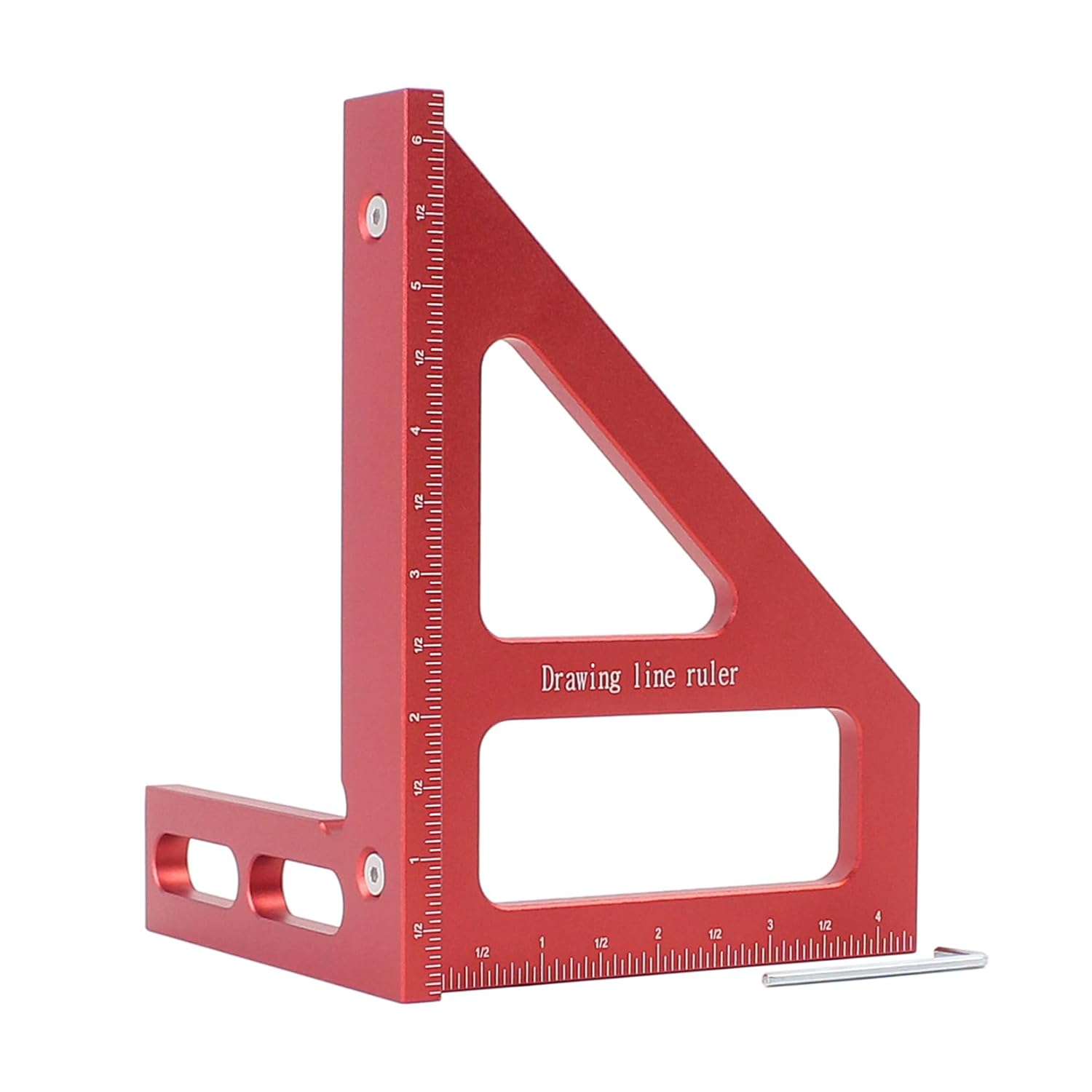 3D Multi-Angle Measuring Ruler 45/90° Aluminum Woodworking Tool