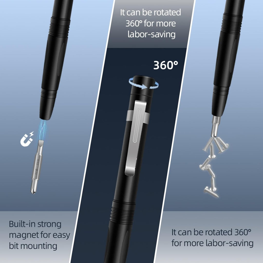 13 in 1 Mini Magnetic Screwdriver Set Precision EDC Tool for Electronics Black