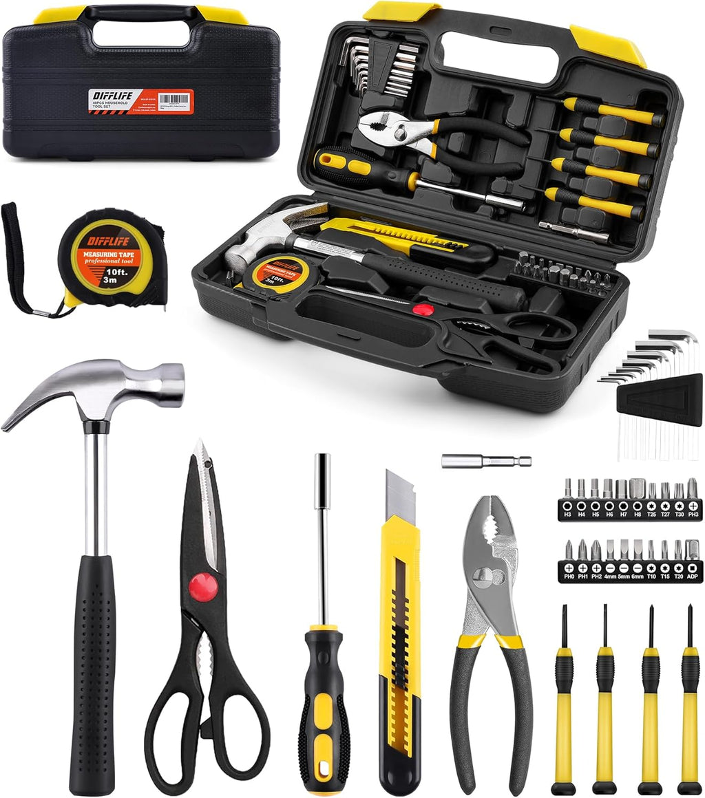 40-Piece Household Hand Tool Set with Storage Case