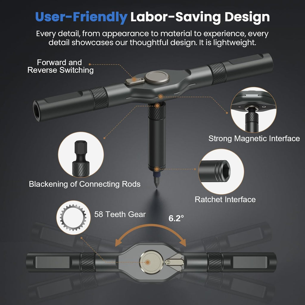 42-in-1 Magnetic Ratchet Screwdriver Set for Electronics & Repair