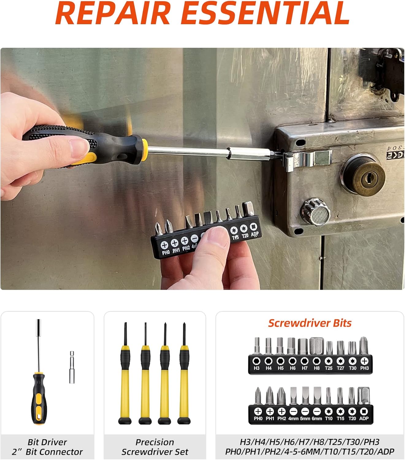 40-Piece Household Hand Tool Set with Storage Case