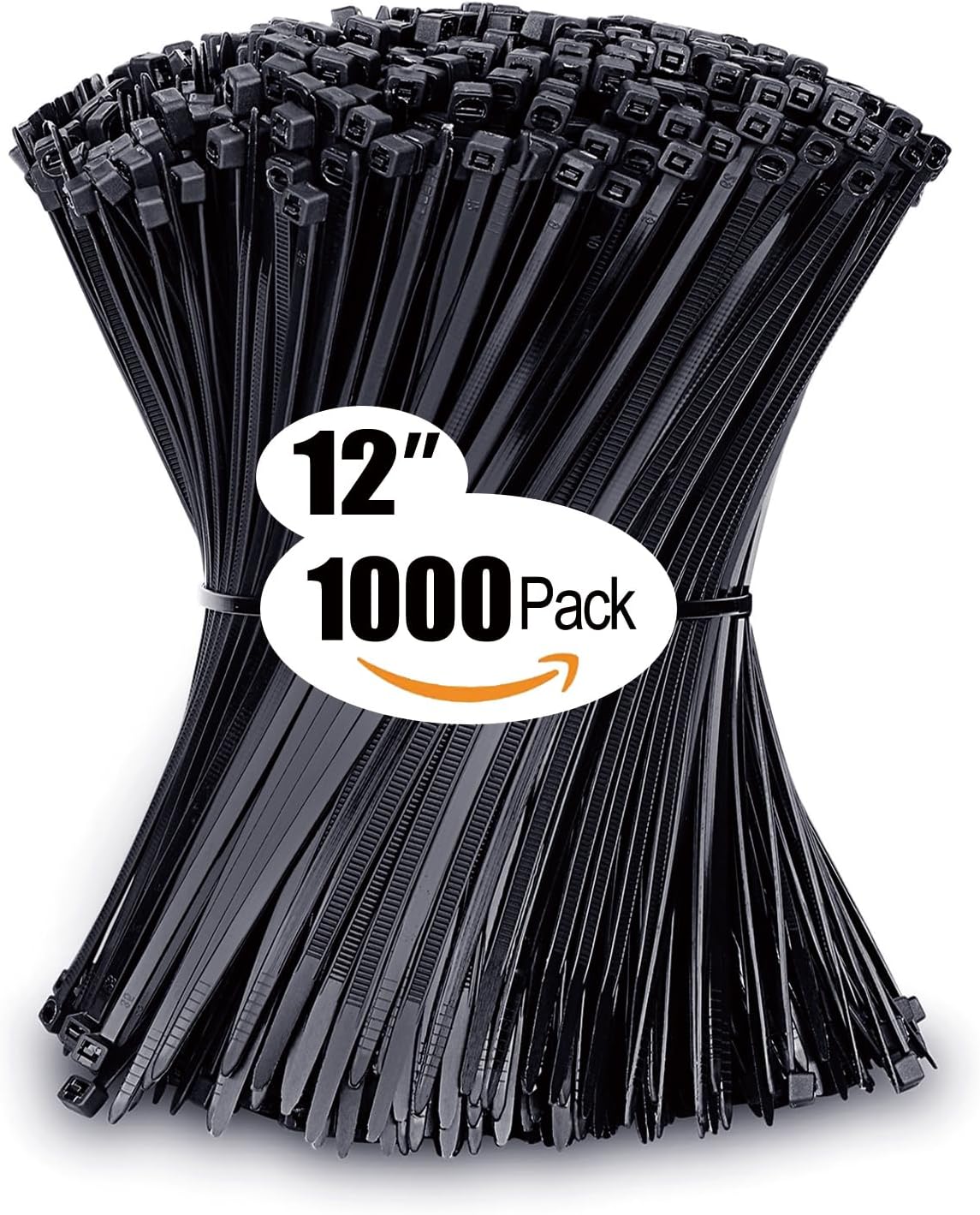 400 Pack Zip Ties Assorted Sizes Black UV Resistant Durable Cable Ties