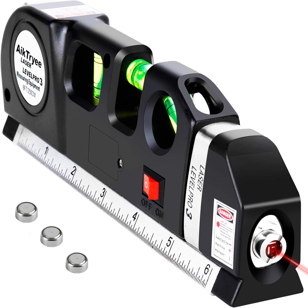 Multipurpose Laser Level Line Tool with 8ft/2.5m Ruler