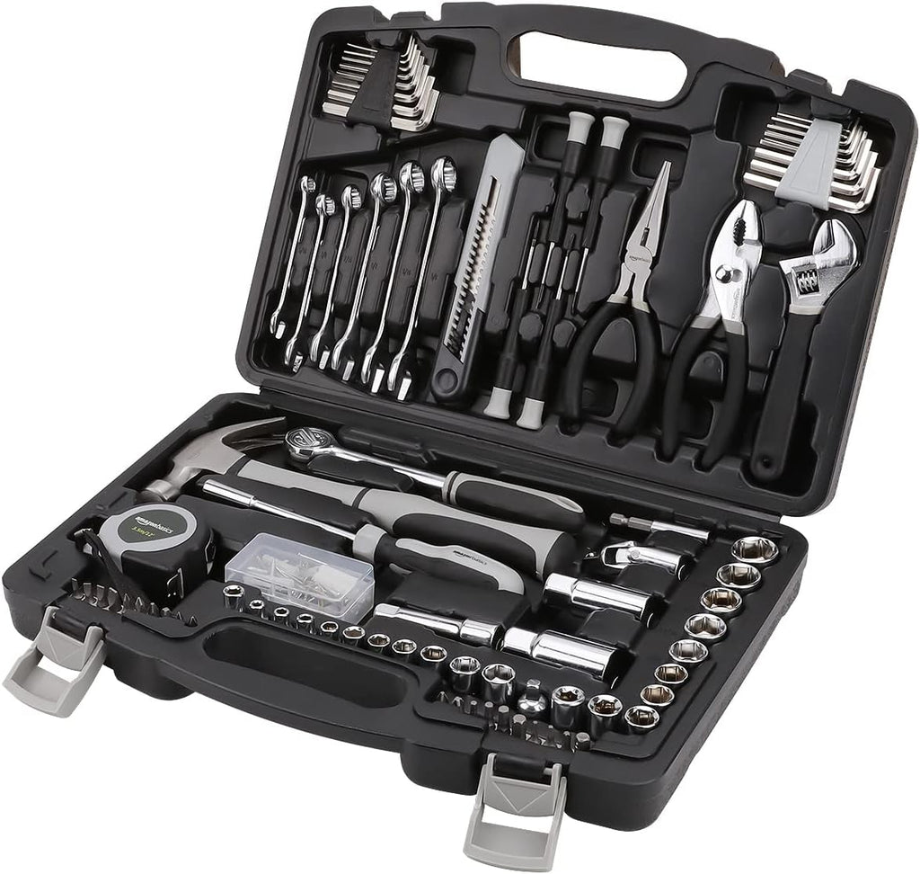 131 Piece General Household Hand Tool Set Basic Home Repair Kit