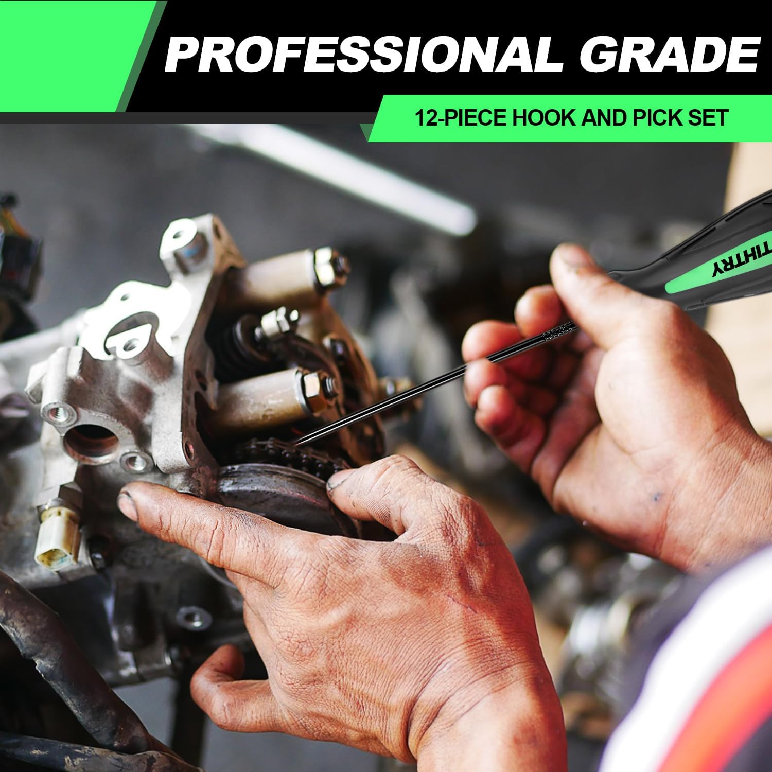 12-Piece Pick and Hook Tool Set for O-Rings, Seals & Gasket Removal