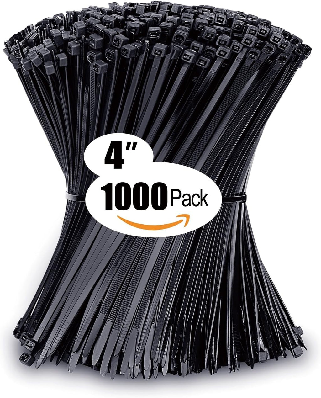 400 Pack Zip Ties Assorted Sizes Black UV Resistant Durable Cable Ties