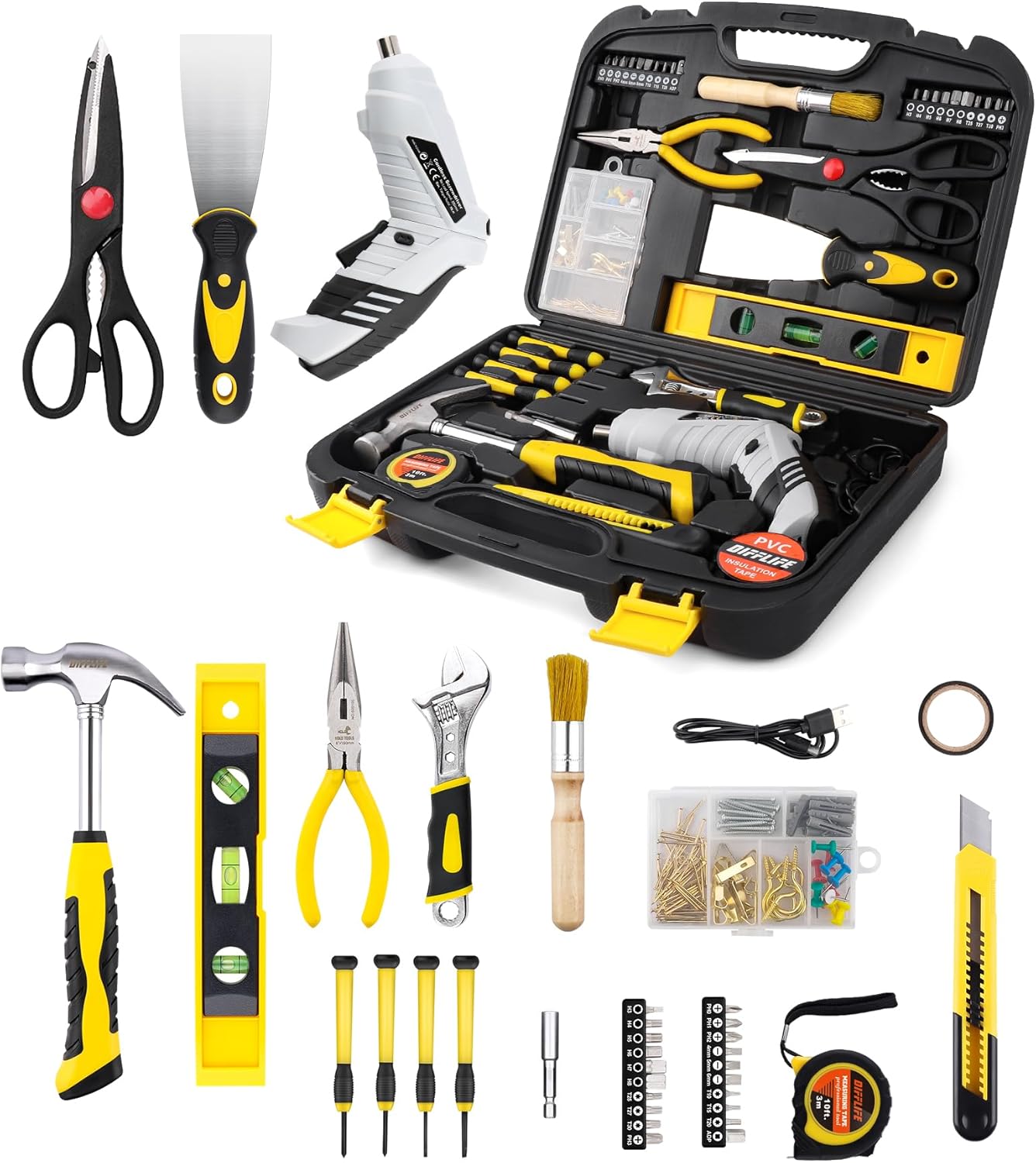 40-Piece Household Hand Tool Set with Storage Case