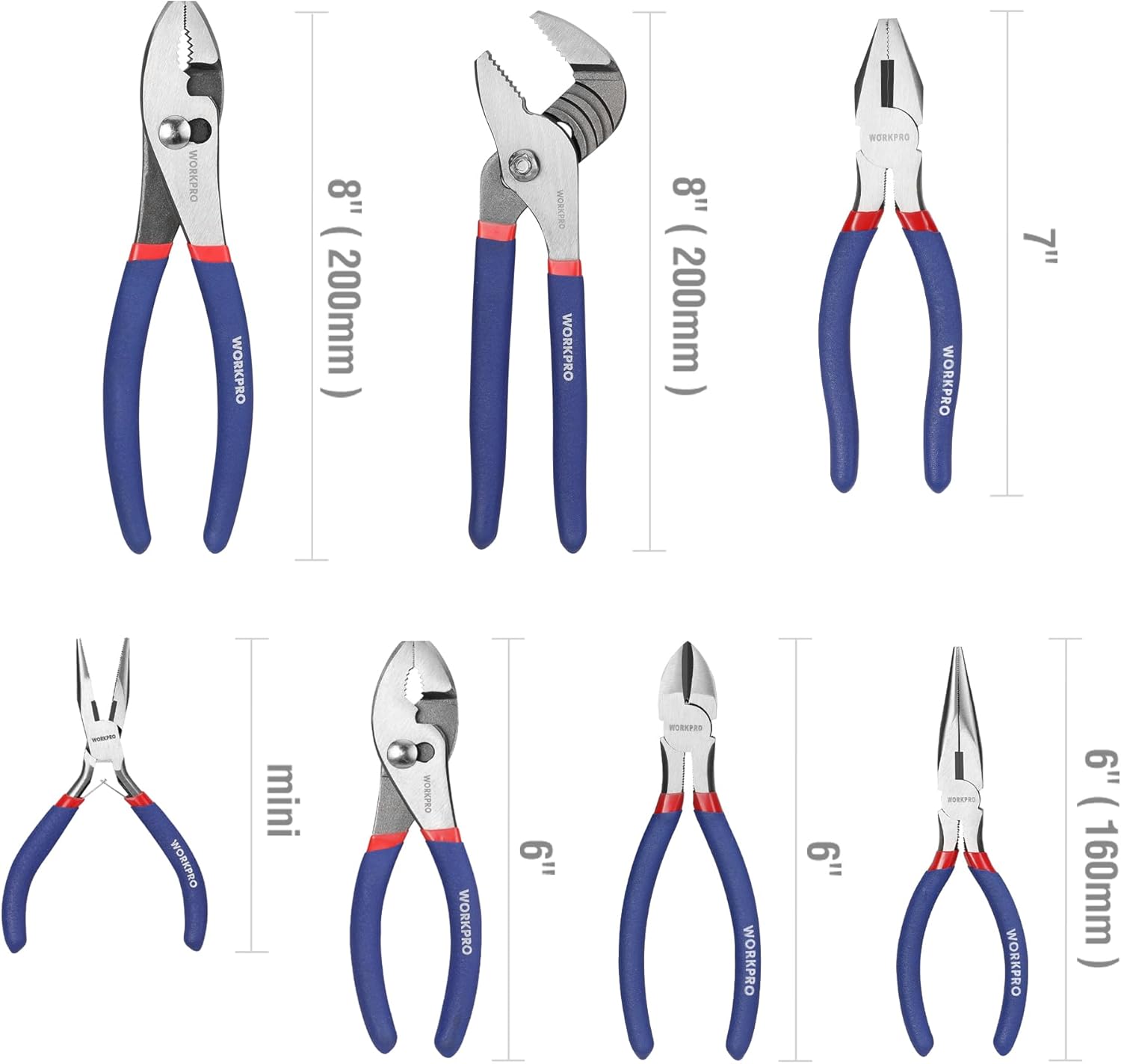 WORKPRO 7-Piece Pliers Set for Home & DIY Use
