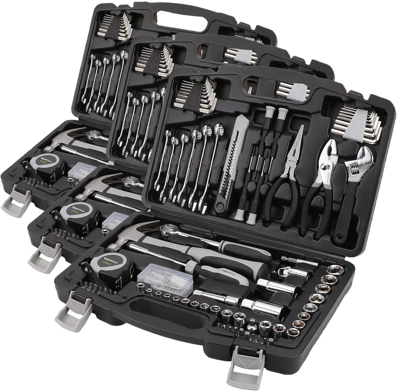 131 Piece General Household Hand Tool Set Basic Home Repair Kit