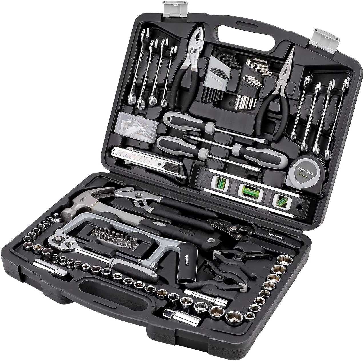 131 Piece General Household Hand Tool Set Basic Home Repair Kit