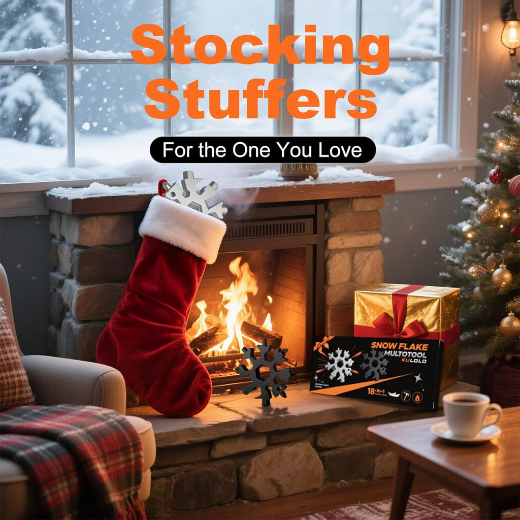 Snowflake Multi-Tool 2-Pack, 18-in-1 Stainless Steel with Carabiner