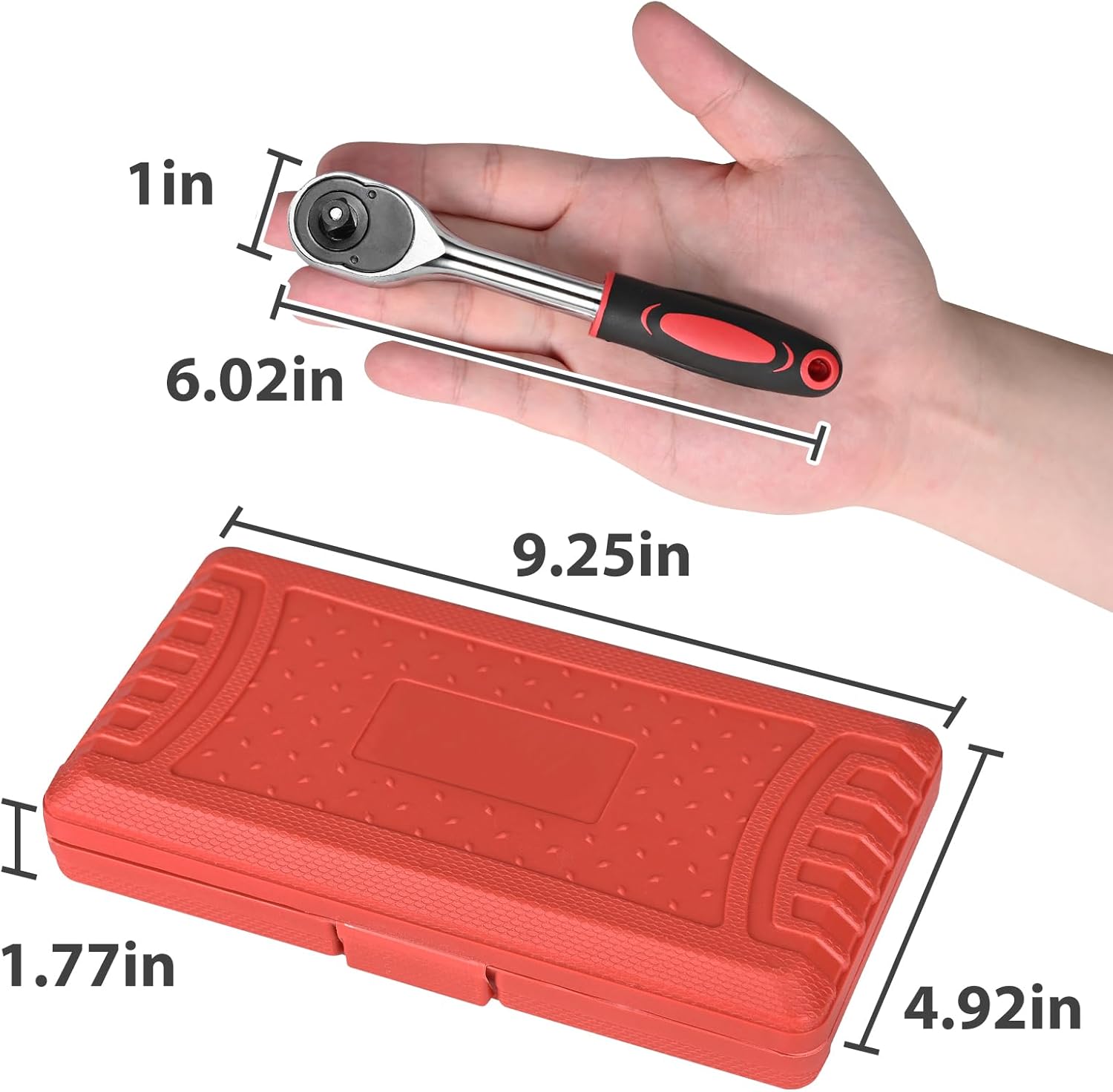 Egofine 46-Piece 1/4" Drive Socket & Ratchet Wrench Set