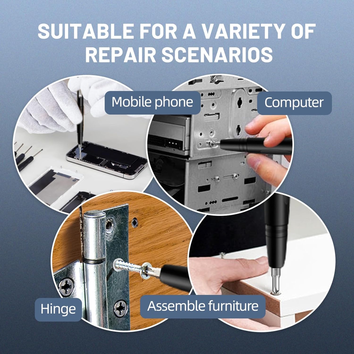 13 in 1 Mini Magnetic Screwdriver Set Precision EDC Tool for Electronics Black