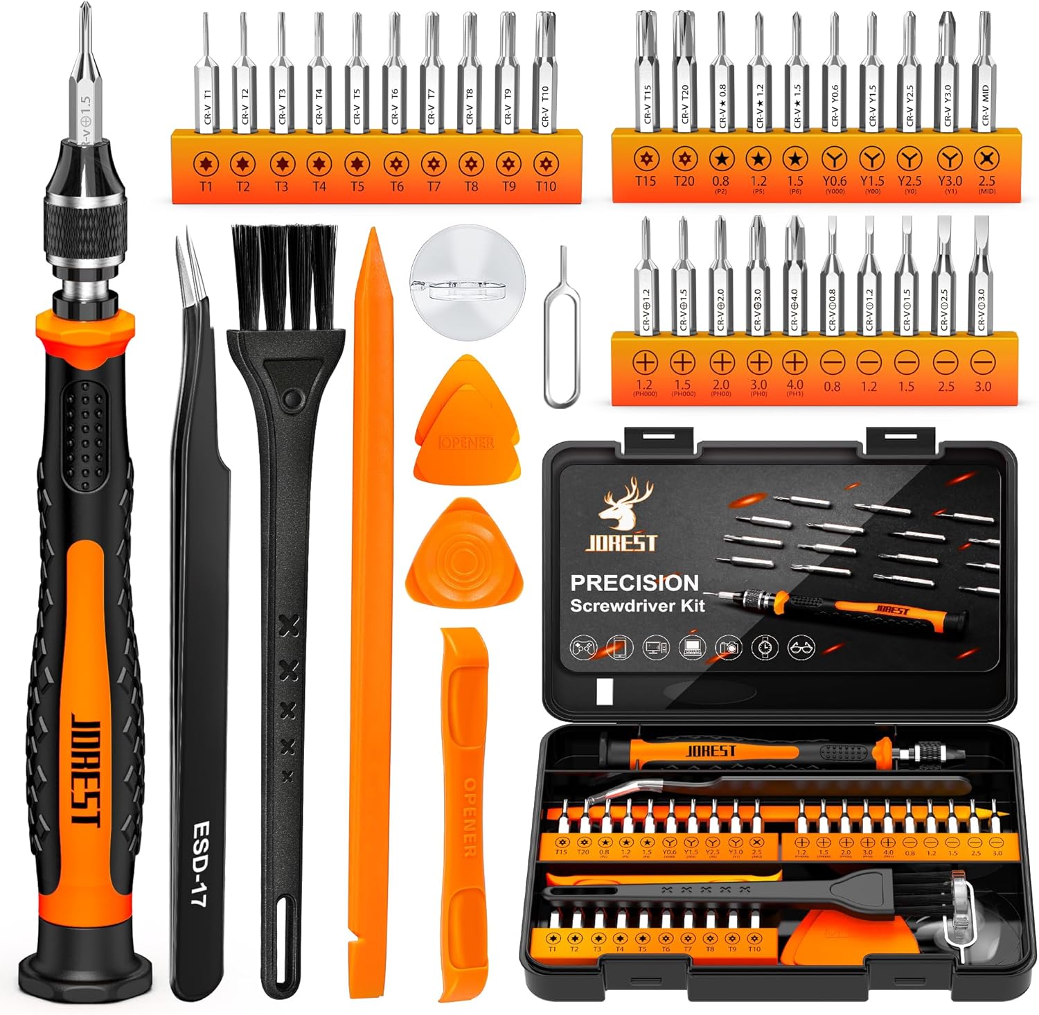 Jorest 115 in 1 Precision Screwdriver Set Magnetic Repair Kit for Electronics