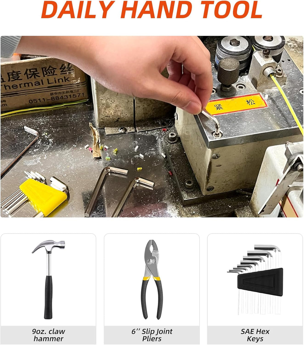 40-Piece Household Hand Tool Set with Storage Case