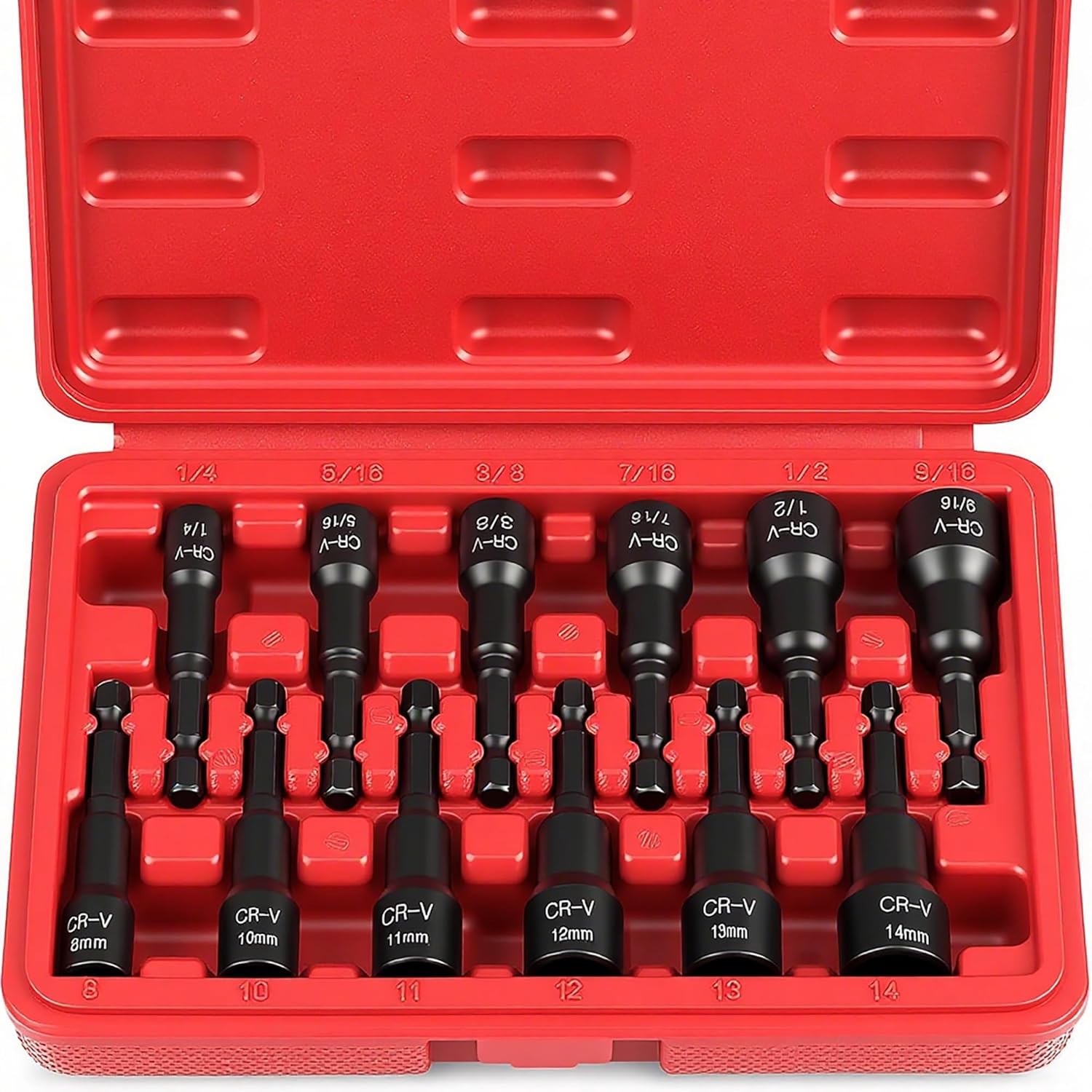31-Piece Magnetic Nut Driver Impact Bit Set, SAE/Metric