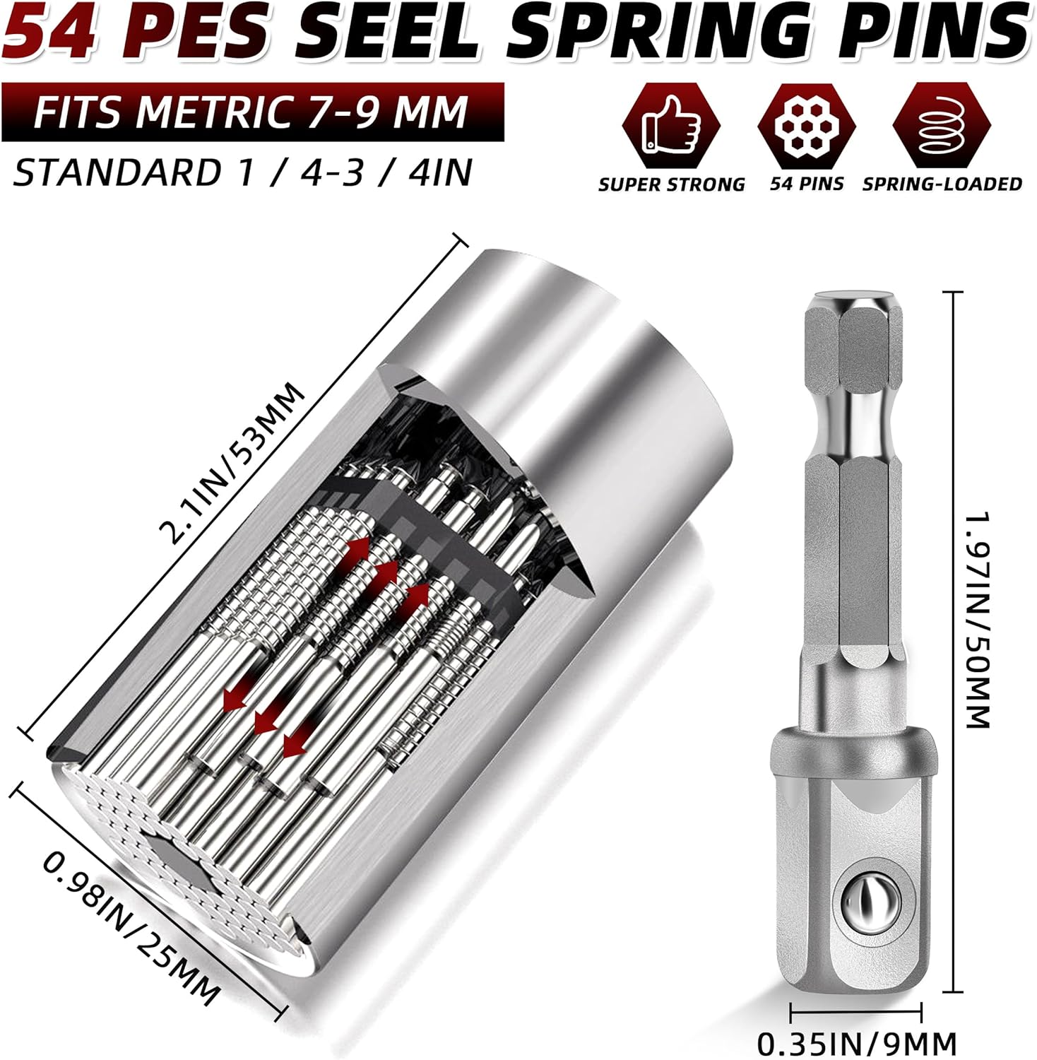 Universal Socket Grip with Drill Adapter, Stocking Stuffer Tool Gift