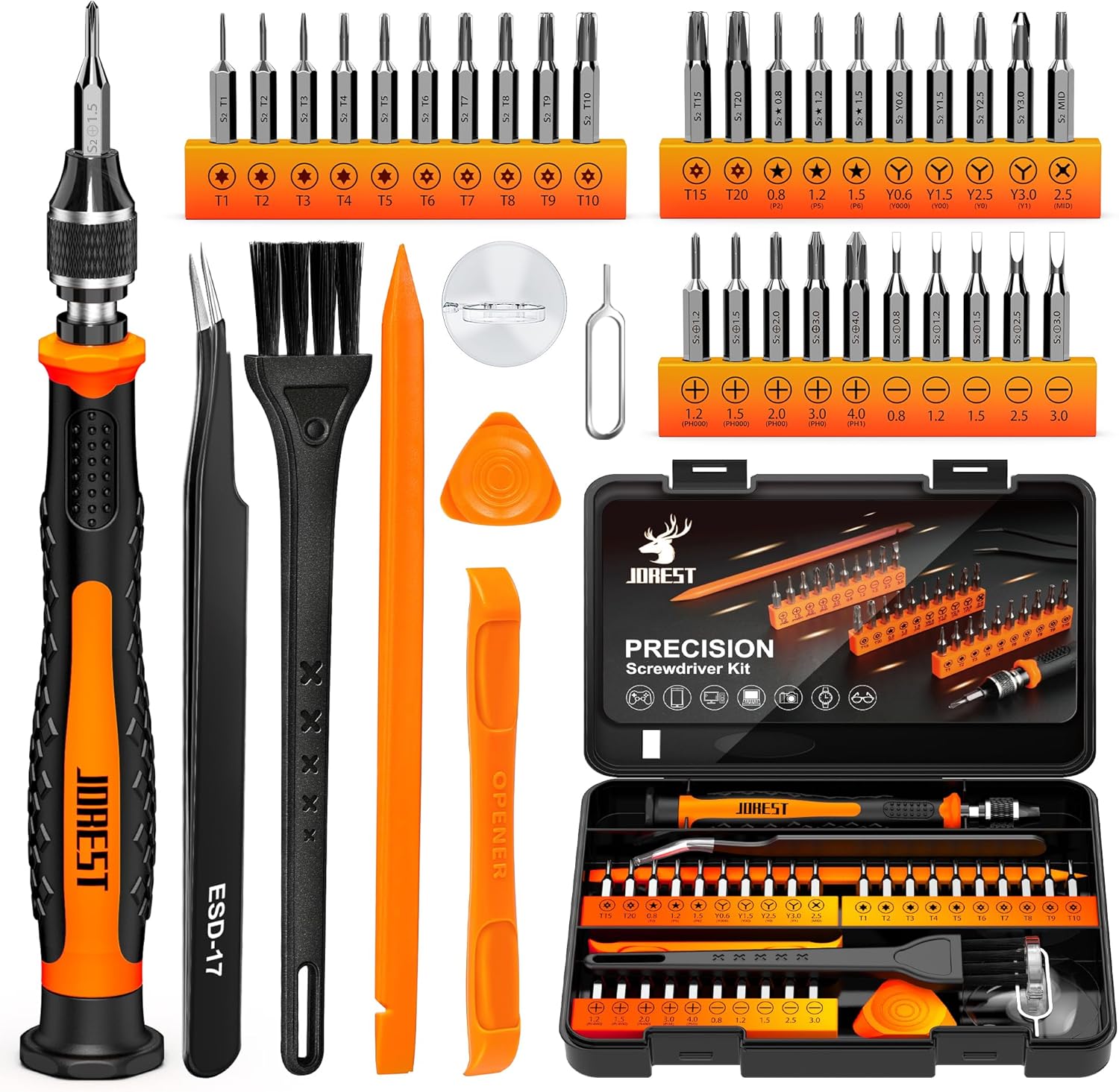 Jorest 115 in 1 Precision Screwdriver Set Magnetic Repair Kit for Electronics