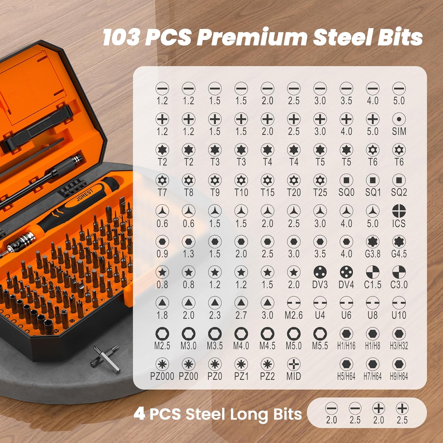 Jorest 115 in 1 Precision Screwdriver Set Magnetic Repair Kit for Electronics