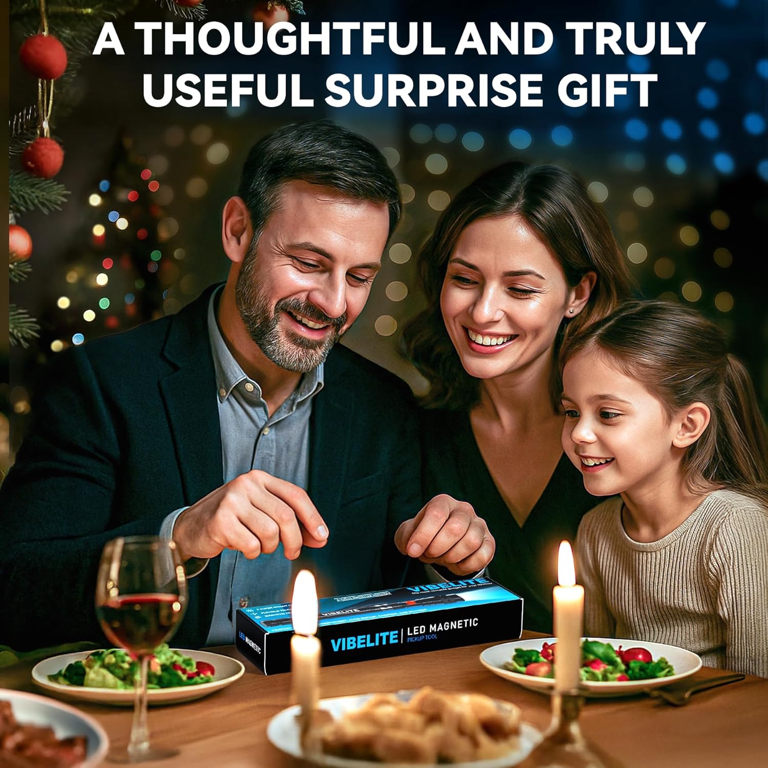 Extendable Magnetic Flashlight Telescoping Pickup Tool Gift Gadget for Men