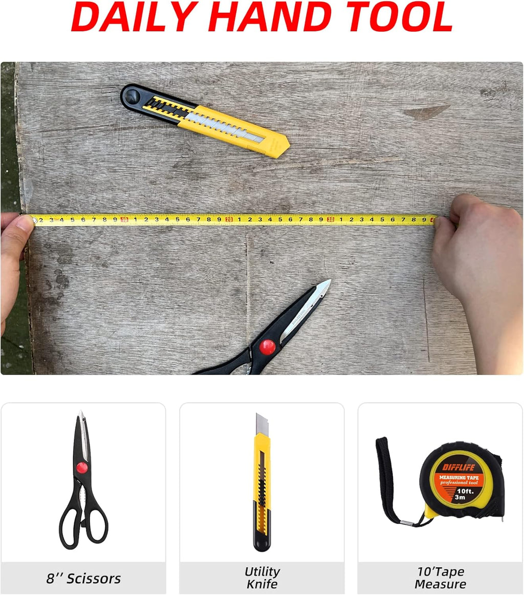 40-Piece Household Hand Tool Set with Storage Case