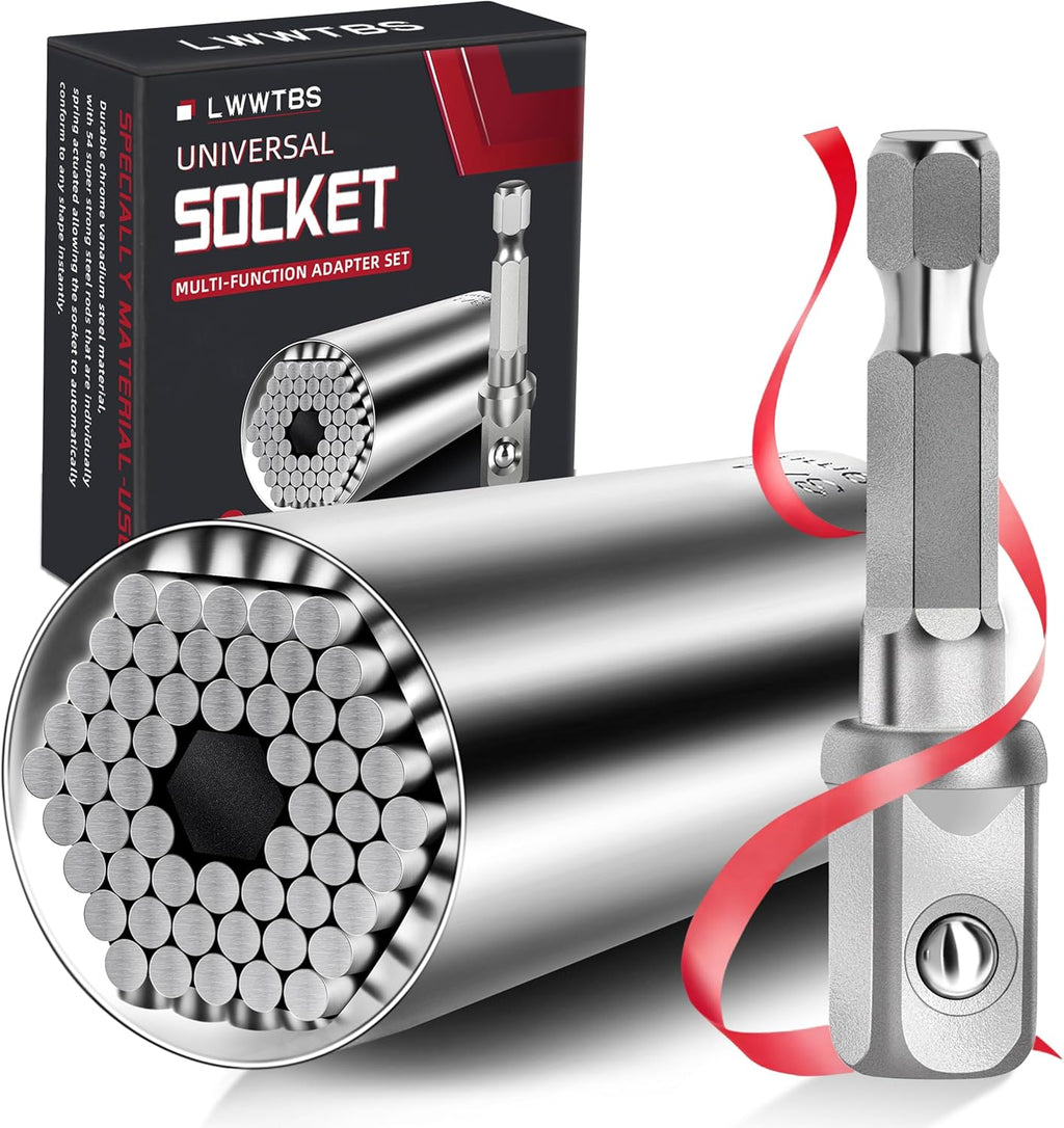 Universal Socket Grip with Drill Adapter, Stocking Stuffer Tool Gift