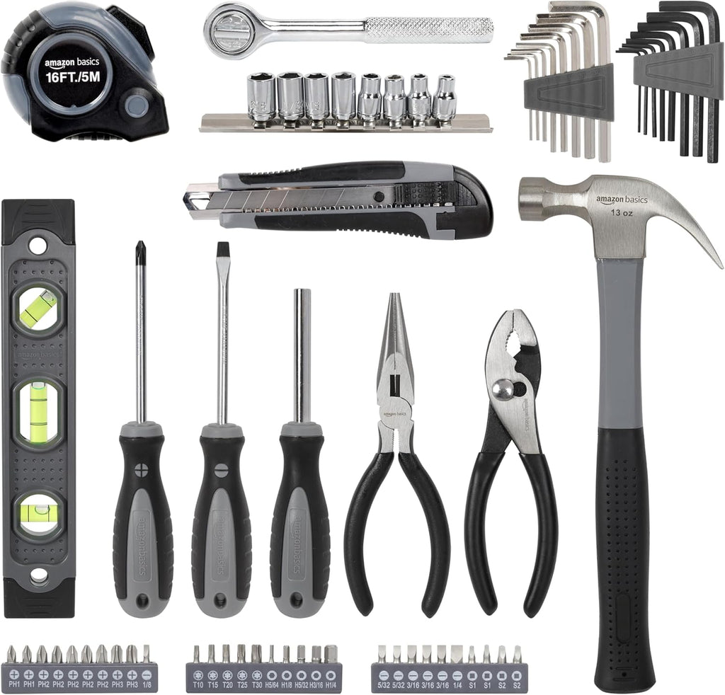 65 Piece Home Repair Tool Kit with Storage Bag Basic Household Tools