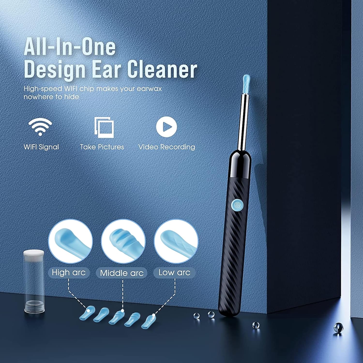 Ear Wax Removal Tool with 1080P Camera, Ear Cleaner Kit for iOS & Android