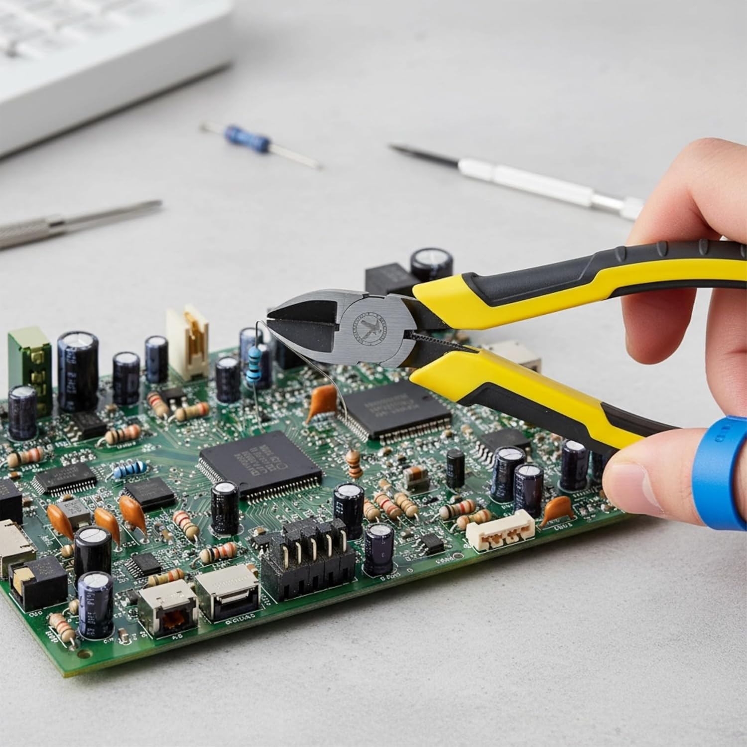 8" Heavy Duty Diagonal Cutting Pliers, Hardened 50CrV Steel