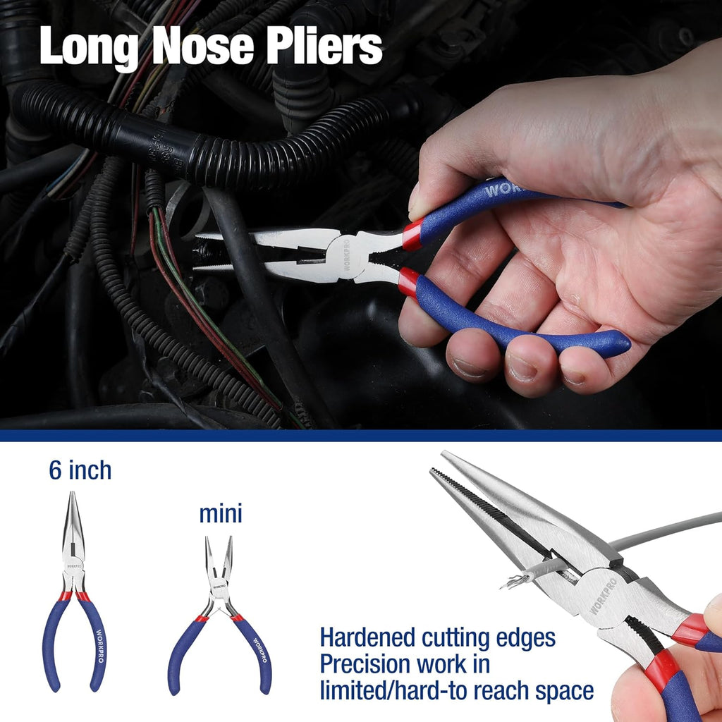 WORKPRO 7-Piece Pliers Set for Home & DIY Use